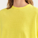 Ichi Antiquities Apparel Womens Tees Wide Knit T-Shirt in Yellow Yellow / One Size