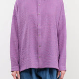 Ichi Antiquities Apparel Womens Blouses Wool Cotton Gingham Shirt Pink x Blue / One Size