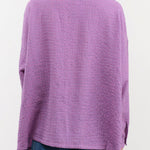 Ichi Antiquities Apparel Womens Blouses Wool Cotton Gingham Shirt Pink x Blue / One Size