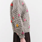 Ichi Antiquities Apparel Womens Sweaters Wool Hand Knit Pullover Gray / One Size