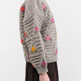 Ichi Antiquities Apparel Womens Sweaters Wool Hand Knit Pullover Gray / One Size