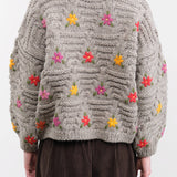 Ichi Antiquities Apparel Womens Sweaters Wool Hand Knit Pullover Gray / One Size