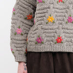Ichi Antiquities Apparel Womens Sweaters Wool Hand Knit Pullover Gray / One Size