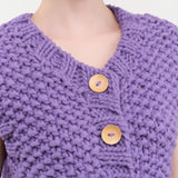 Ichi Antiquities Apparel Womens Sweaters Wool Hand Knit Vest Purple / One Size