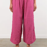 Ichi Antiquities Apparel Womens Pants Woven Stripe Pants Pink / One Size
