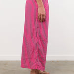 Ichi Antiquities Apparel Womens Pants Woven Stripe Pants Pink / One Size