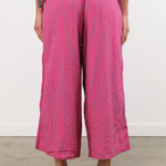Ichi Antiquities Apparel Womens Pants Woven Stripe Pants Pink / One Size