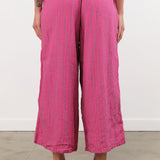 Ichi Antiquities Apparel Womens Pants Woven Stripe Pants Pink / One Size
