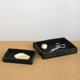 Il Bistonte Cowhide Storage Tray in Black 