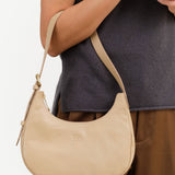 Belcanto Shoulder Bag by Il Bisonte in Caffe Latte