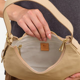 Il Bisonte Italian Leather Belcanto Shoulder Bag in Caffe Latte Brown 