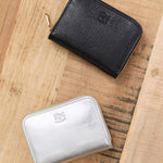 Il Bisonte Accessories Wallets Cestello Zip Around Wallet in Metallic Silver Metallic Silver / 4.25" L X 3.5" W X .75" D