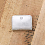 Il Bisonte Accessories Wallets Cestello Zip Around Wallet in Metallic Silver Metallic Silver / 4.25" L X 3.5" W X .75" D