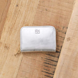 Il Bisonte Accessories Wallets Cestello Zip Around Wallet in Metallic Silver Metallic Silver / 4.25" L X 3.5" W X .75" D