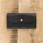 Il Bisonte Accessories Wallets Classic Continental Wallet in Nero Nero / 7.25" L X 4" W X 1.25" D