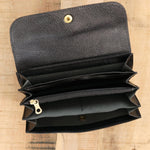 Il Bisonte Accessories Wallets Classic Continental Wallet in Nero Nero / 7.25" L X 4" W X 1.25" D