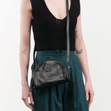 Il Bisonte Accessories Bags Classic Crossbody Bag in Nero Nero / 8.5" L X 6.25" H X 3" D