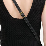 Il Bisonte Accessories Bags Classic Crossbody Bag in Nero Nero / 8.5" L X 6.25" H X 3" D