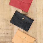 Nero Black Classic Leather Envelope Case by Il Bisonte 