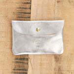 Il Bisonte Accessories Bags Classic Envelope Case in Silver Silver / 6.25" L X 4.25" W X .5" D