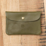 Il Bisonte Accessories Wallets Classic Envelope Case in Verde Rugiada Verde Rugiada / 6.25" L X 4.25" W X .5" D