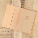 Il Bisonte Naturale Tan and Nero Black Italian Leather Classic Notebook