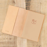 Il Bisonte Naturale Tan and Nero Black Italian Leather Classic Notebook