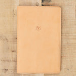 Italian Leather Classic Notebook by Il Bisonte in Naturale Tan and Nero Black