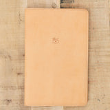 Italian Leather Classic Notebook by Il Bisonte in Naturale Tan and Nero Black