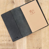 Nero Black Classic Leather Notebook by Il Bisonte