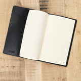 Il Bisonte Designer Italian Leather Classic Notebook in Nero Black