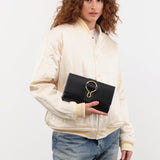 Il Bisonte Accessories Bags Consuelo Clutch Bag in Nero Nero / 9.5" L X 6.25" W 1.5" D