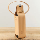 Il Bisonte Home Bar Accessories Cowhide Bottle Holder Naturale / 11.5" L X 3" W X 3" D