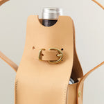 Il Bisonte Home Bar Accessories Cowhide Bottle Holder Naturale / 11.5" L X 3" W X 3" D