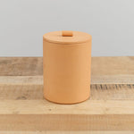 Il Bisonte Home Kitchen Containers Cowhide Container Naturale / 5" Dia X 6.25" H