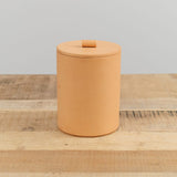 Il Bisonte Home Kitchen Containers Cowhide Container Naturale / 5" Dia X 6.25" H