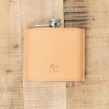 Il Bisonte Cowhide Hip Flask in Naturale