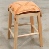 Cowhide Stool by Il Bisonte with Pillow in Naturale