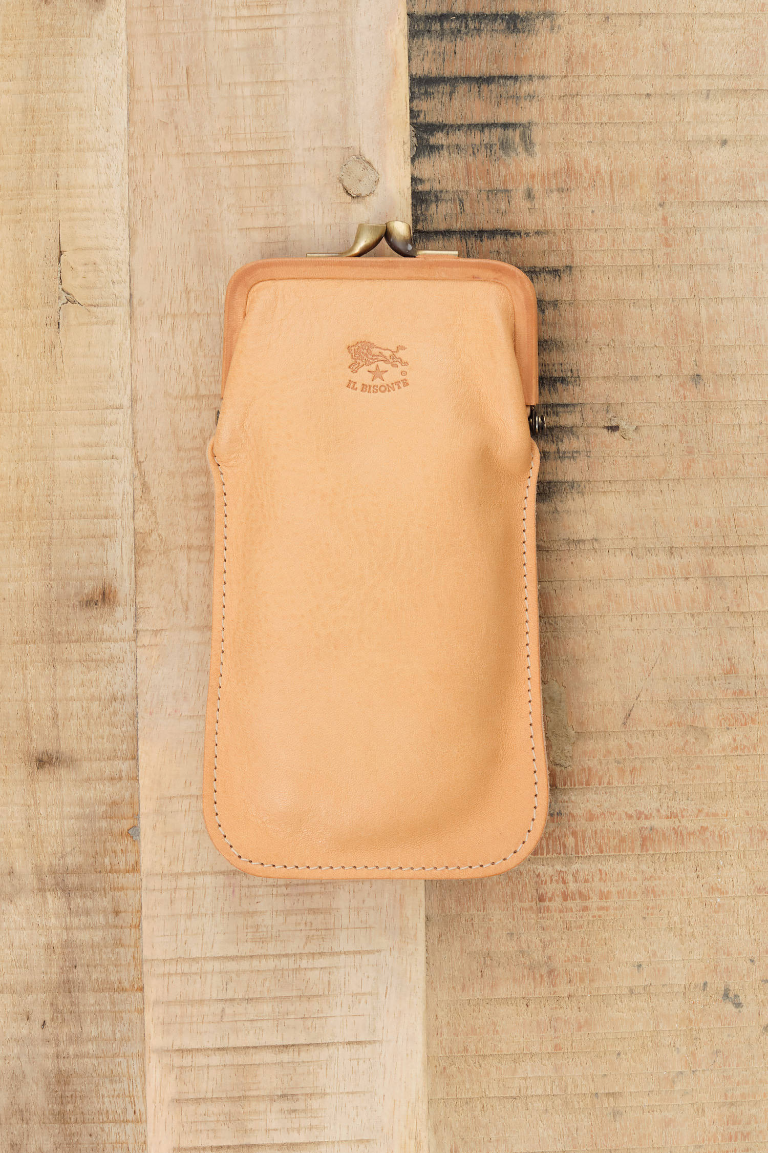 Il Bisonte Leather Glasses Case in Naturale