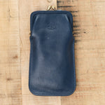 Il Bisonte Leather Glasses Case in Blue