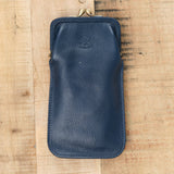 Il Bisonte Leather Glasses Case in Blue