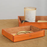 Il Bistonte Cowhide Storage Tray in Caramel