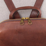 Il Bisonte Accessories Bags Duccio Backpack Bag in Caffe Caffe / 11" L X 15.5" H X 4.25" D