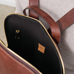 Il Bisonte Accessories Bags Duccio Backpack Bag in Caffe Caffe / 11" L X 15.5" H X 4.25" D