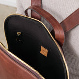 Il Bisonte Accessories Bags Duccio Backpack Bag in Caffe Caffe / 11" L X 15.5" H X 4.25" D