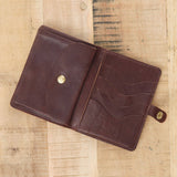 Medium Leather Classic Snap Wallet in Caffe by Il Bisonte 