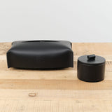 Il Bisonte Home Bath Accessories Kleenex Tissue Dispenser in Nero Nero / 9.75" L X 5.5" W X 3" D
