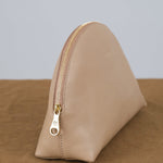 Side view of Large Bigallo Beauty Case in Caffe Latte