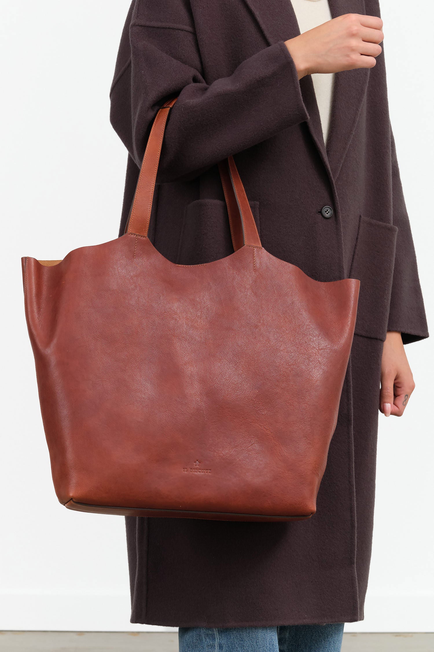 Le Laudi Tote Bag by Il Bisonte in Seppia