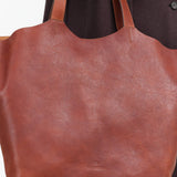 Italian Leather Le Laudi Tote Bag in Seppia Brown by Il Bisonte Designer Brand